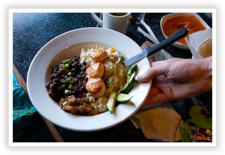 Rock Steady Scallop Dish